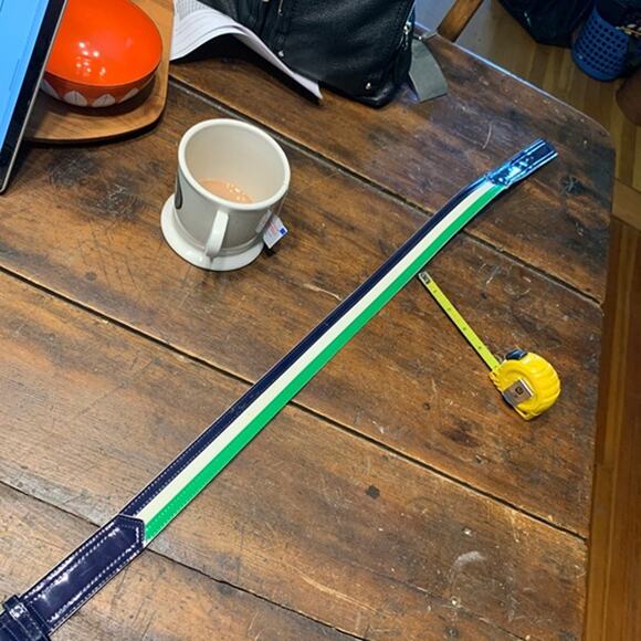 James Kenrob 60's retro mod patent leather belt - Picture 2 of 8